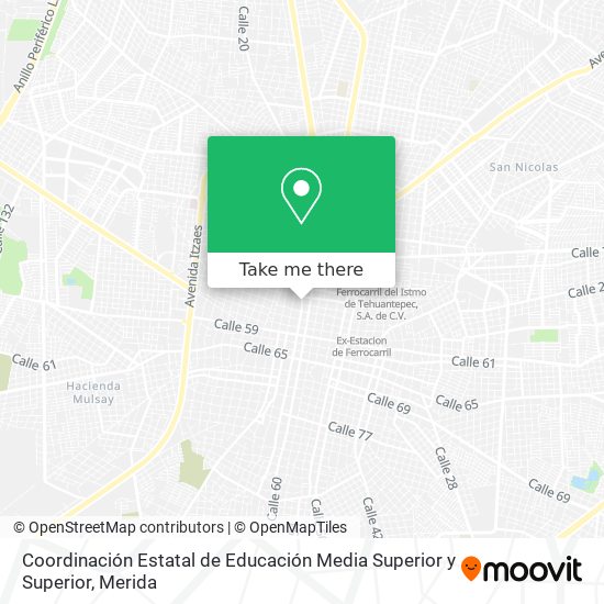 Coordinación Estatal de Educación Media Superior y Superior map