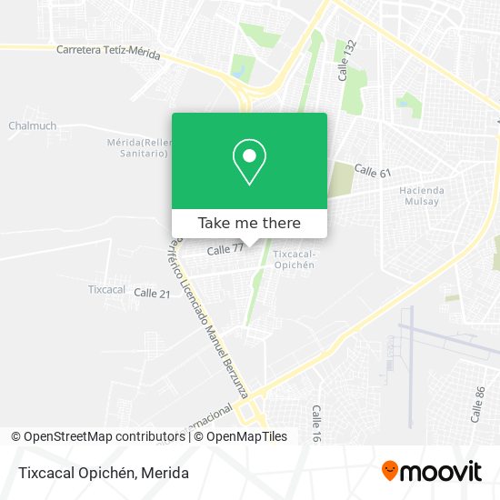 Mapa de Tixcacal Opichén