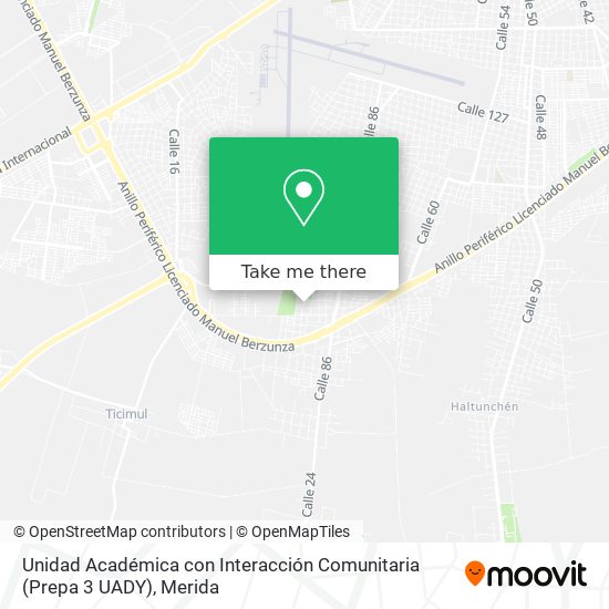 Unidad Académica con Interacción Comunitaria (Prepa 3 UADY) map