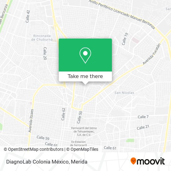 Mapa de DiagnoLab Colonia México