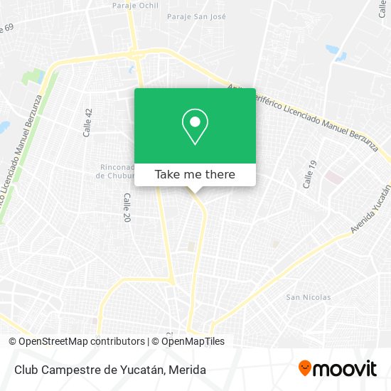 How to get to Club Campestre de Yucatán in Mérida by Bus?