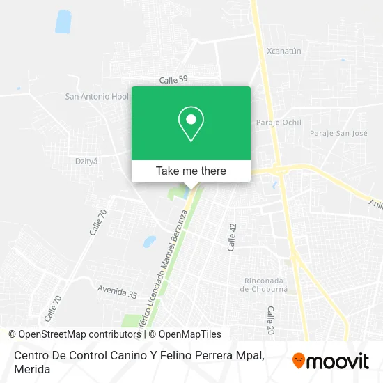 Mapa de Centro De Control Canino Y Felino Perrera Mpal