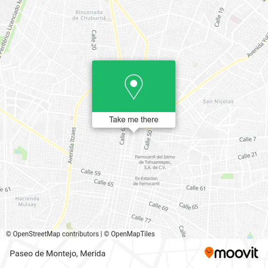 Mapa de Paseo de Montejo
