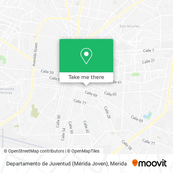 Mapa de Departamento de Juventud (Mérida Joven)