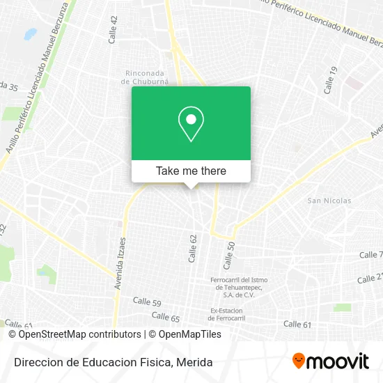 Direccion de Educacion Fisica map