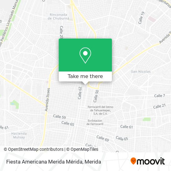 Mapa de Fiesta Americana Merida Mérida