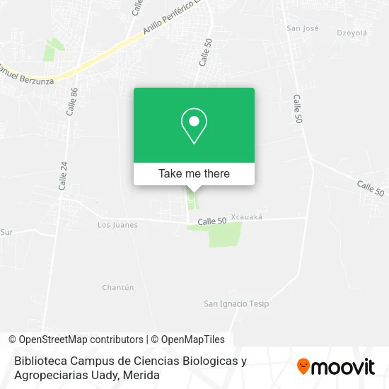 Biblioteca Campus de Ciencias Biologicas y Agropeciarias Uady map