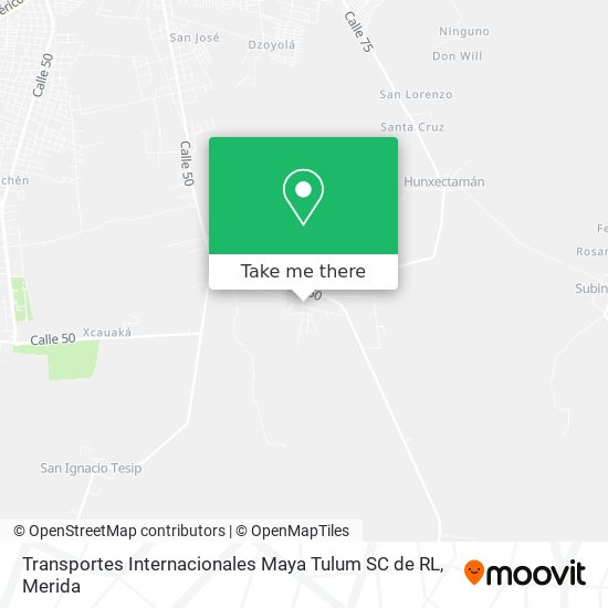 Transportes Internacionales Maya Tulum SC de RL map