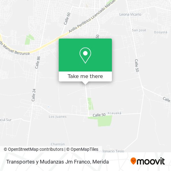 Transportes y Mudanzas Jm Franco map