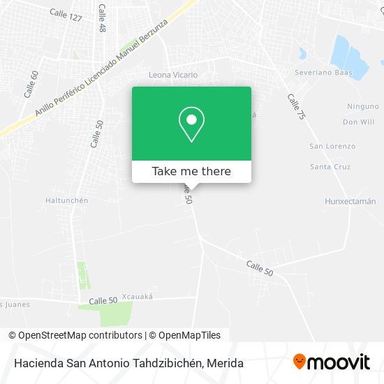 Hacienda San Antonio Tahdzibichén map