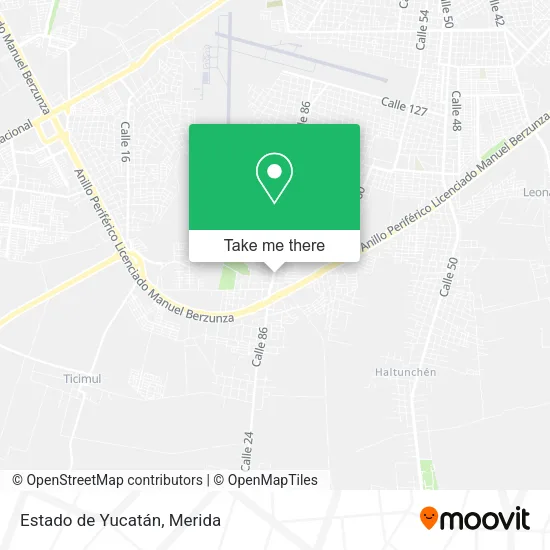 Mapa de Estado de Yucatán