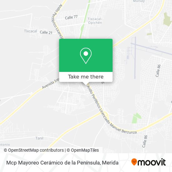 Mapa de Mcp Mayoreo Cerámico de la Península
