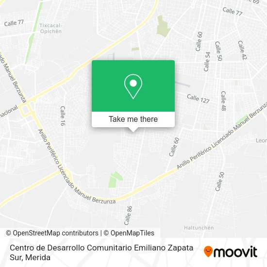 Mapa de Centro de Desarrollo Comunitario Emiliano Zapata Sur