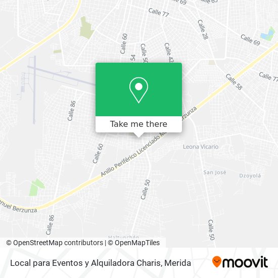 Mapa de Local para Eventos y Alquiladora Charis