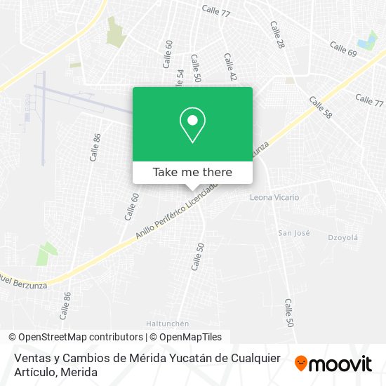 Ventas y Cambios de Mérida Yucatán de Cualquier Artículo map