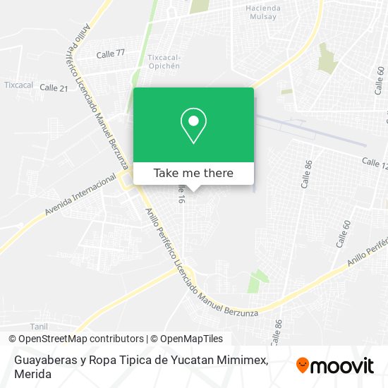 Guayaberas y Ropa Tipica de Yucatan Mimimex map