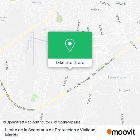 Mapa de Limite de la Secretaria de Proteccion y Vialidad