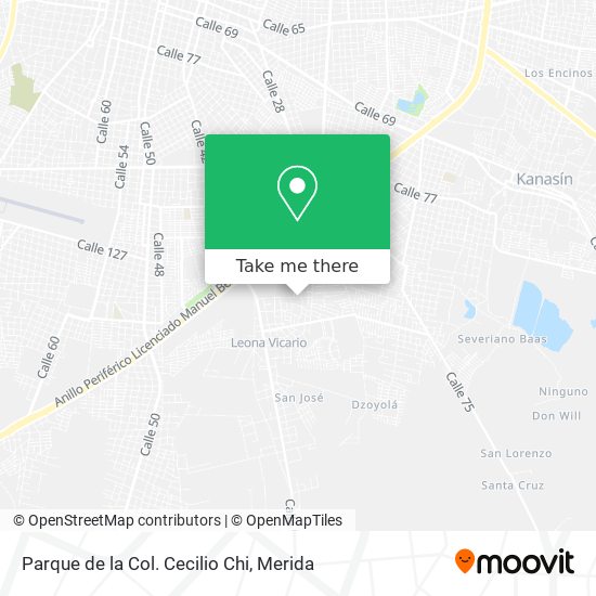 Parque de la Col. Cecilio Chi map