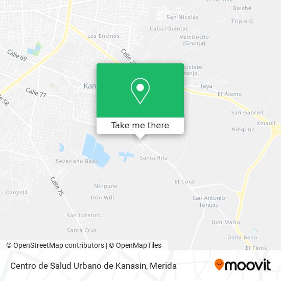 Centro de Salud Urbano de Kanasín map