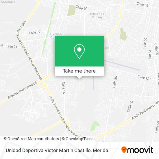 Mapa de Unidad Deportiva Víctor Martín Castillo
