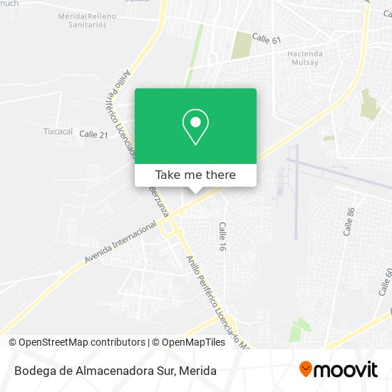 Bodega de Almacenadora Sur map