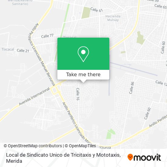 Local de Sindicato Unico de Tricitaxis y Mototaxis map