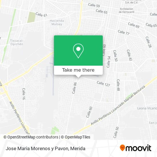 Jose Maria Morenos y Pavon map