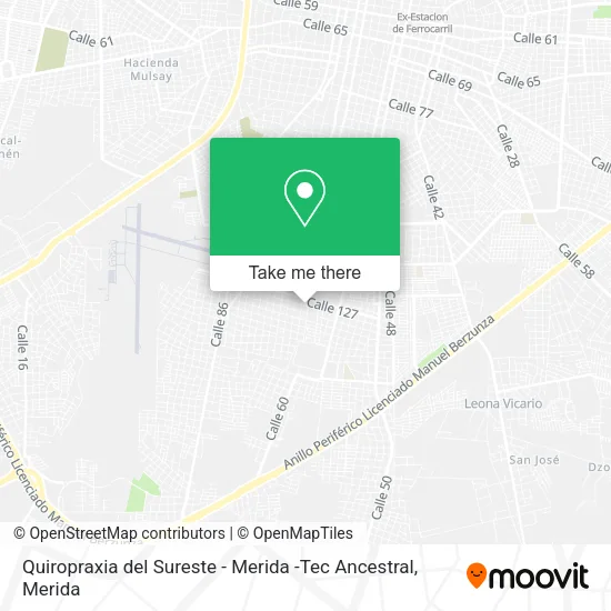 Quiropraxia del Sureste - Merida -Tec Ancestral map