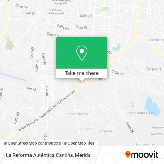 La Reforma Auténtica Cantina map