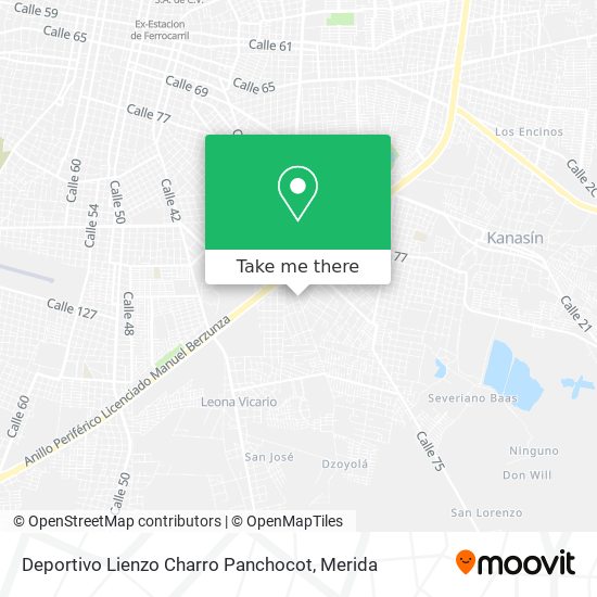 Deportivo Lienzo Charro Panchocot map