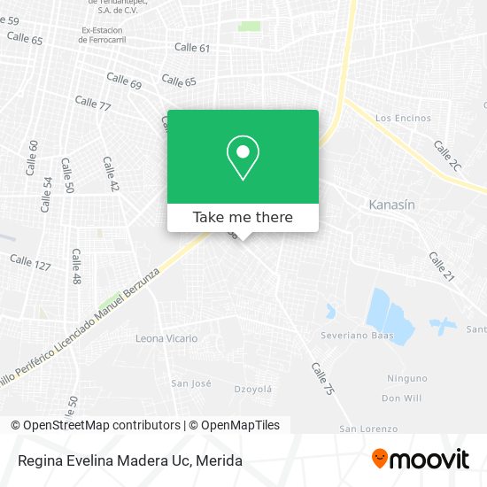 Mapa de Regina Evelina Madera Uc