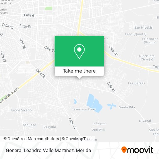 Mapa de General Leandro Valle Martínez