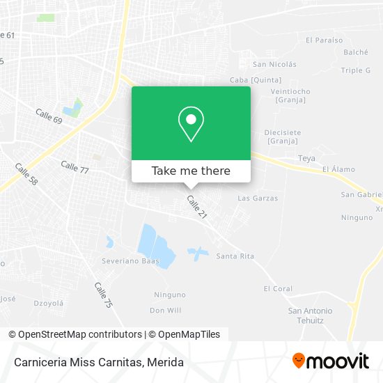 Mapa de Carniceria Miss Carnitas