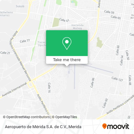 Aeropuerto de Mérida S.A. de C.V. map