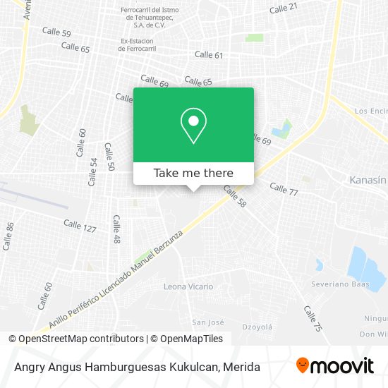 Angry Angus Hamburguesas Kukulcan map