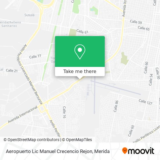 Aeropuerto Lic Manuel Crecencio Rejon map