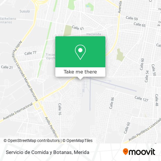 Servicio de Comida y Botanas map