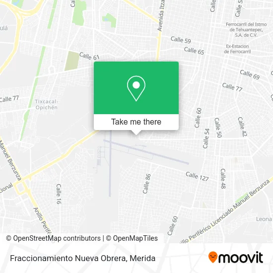 Mapa de Fraccionamiento Nueva Obrera