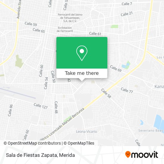 Mapa de Sala de Fiestas Zapata