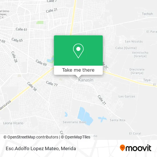 Esc.Adolfo Lopez Mateo map