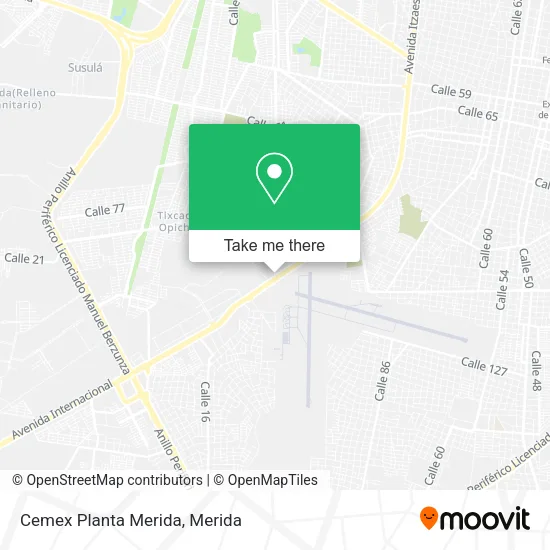Cemex Planta Merida map
