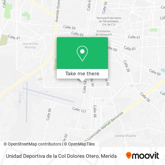 Unidad Deportiva de la Col Dolores Otero map