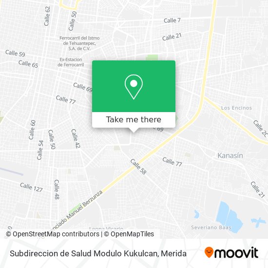 Mapa de Subdireccion de Salud Modulo Kukulcan