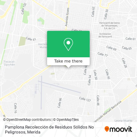 Mapa de Pamplona Recolección de Residuos Sólidos No Peligrosos