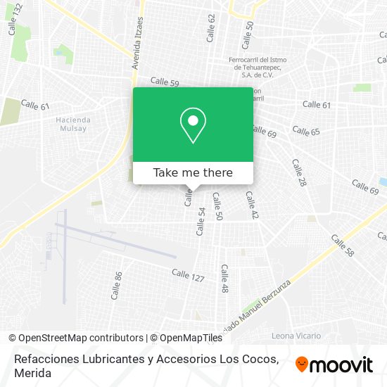 Mapa de Refacciones Lubricantes y Accesorios Los Cocos