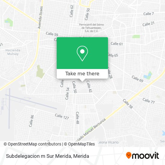 Subdelegacion m Sur Merida map