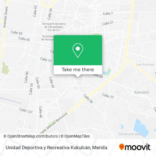 Unidad Deportiva y Recreativa Kukulcán map