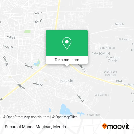 Sucursal Manos Magicas map