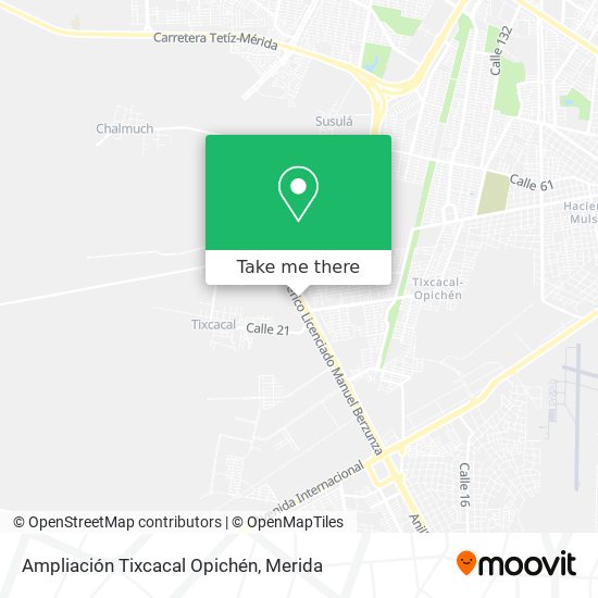 Ampliación Tixcacal Opichén map