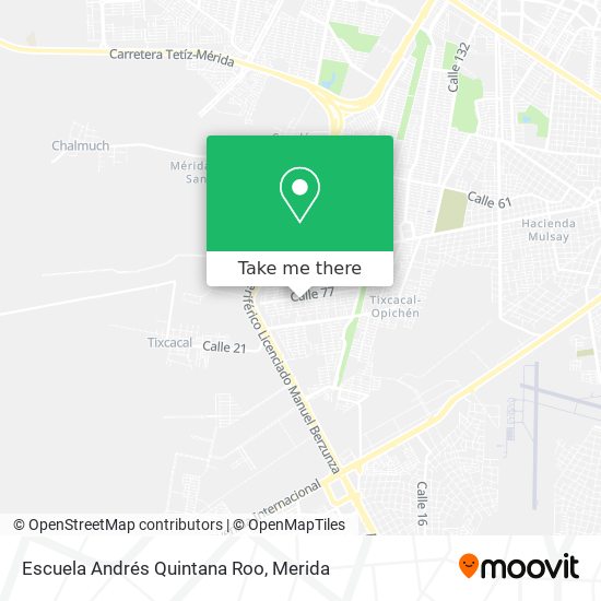 Mapa de Escuela Andrés Quintana Roo